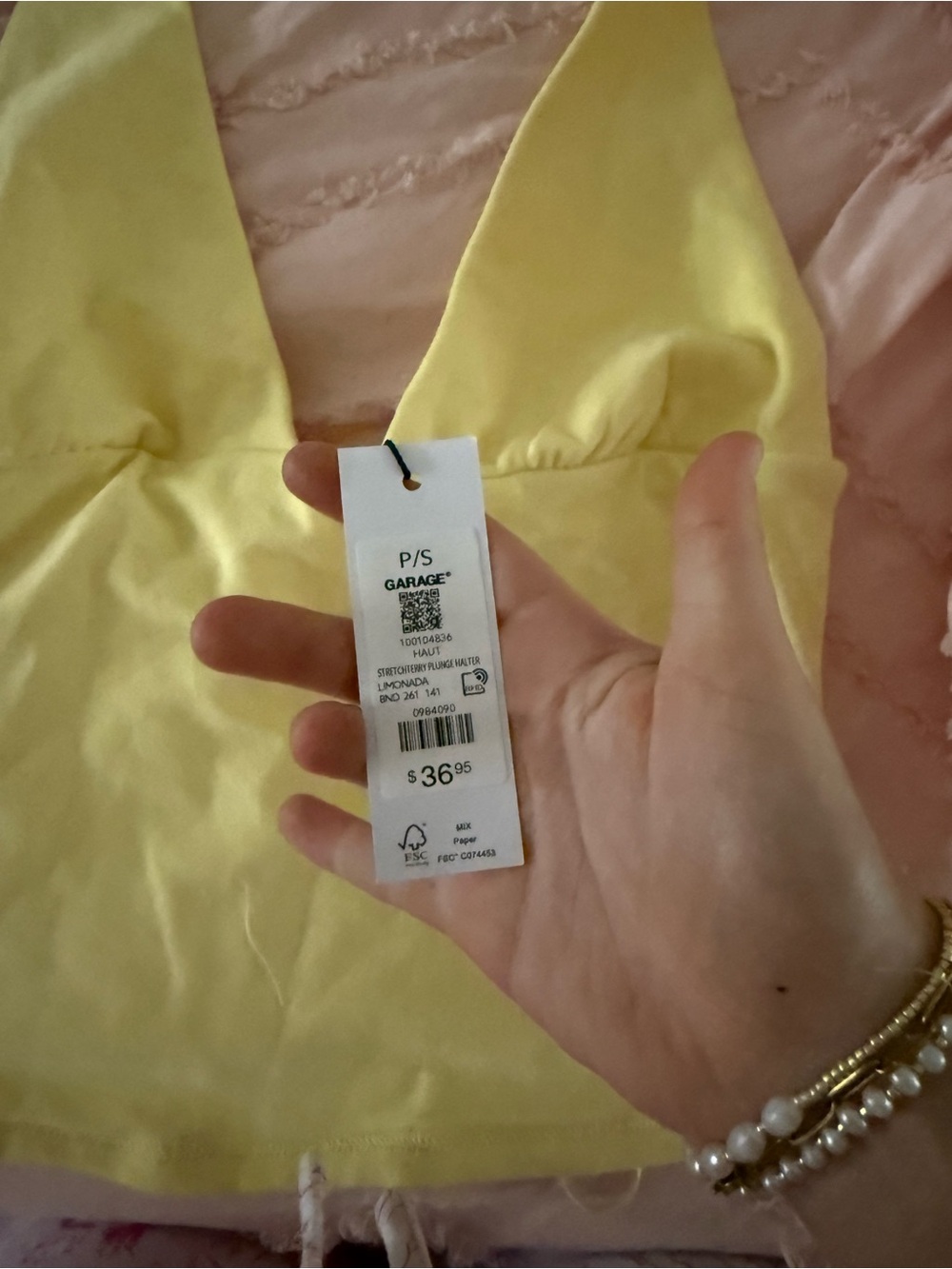 Garage Yellow Halter Camisole Top - Picture 4 of 4